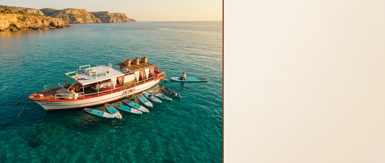 Salvador Ibiza boot in Cala Comte — premium partnerprogramma